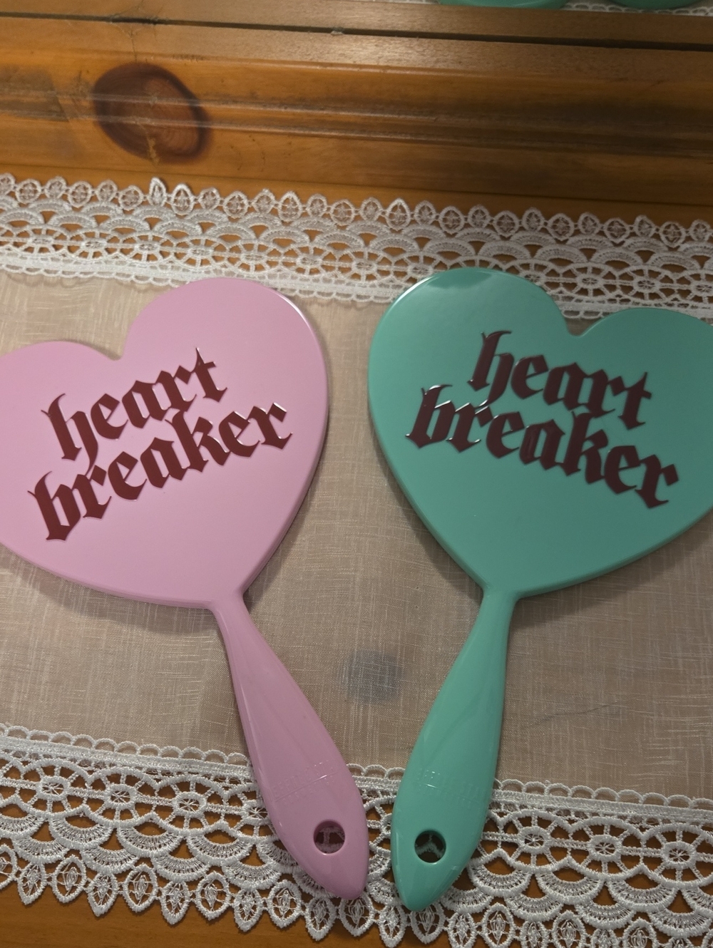 Jeffree Star Heart Breaker Hand Mirrors - Pink & Mint